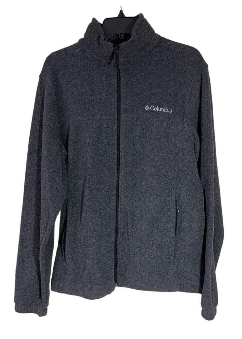 Columbia Omni Shield Jacket Mens Small Gray Full Zip‎ Fleece Outdoor 0418 40037